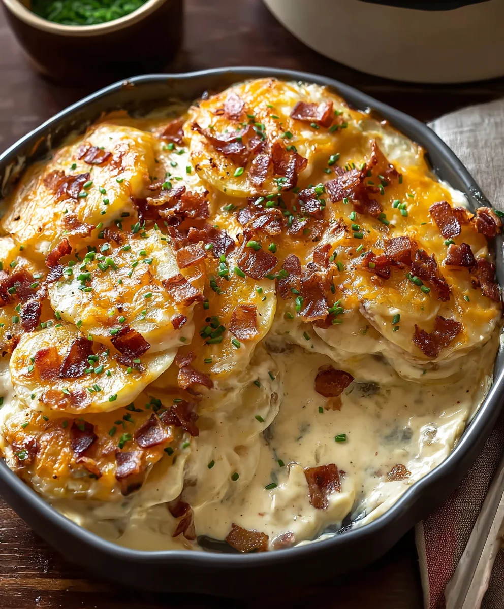 Best Loaded Scalloped Potatoes Recipe-Easy Comfort Food