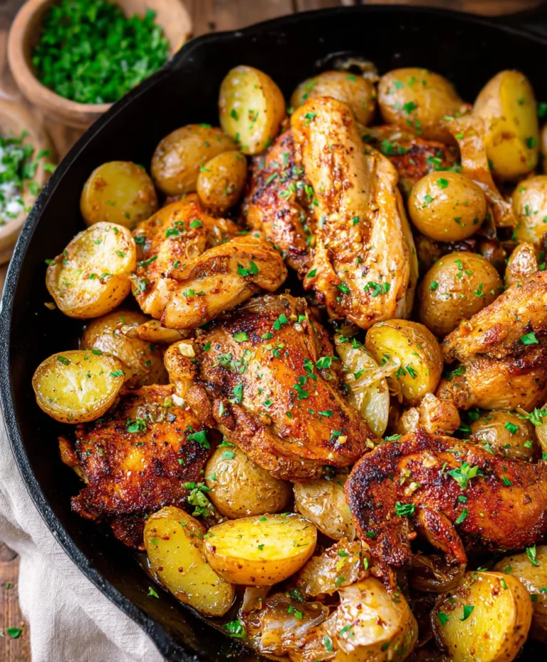 Garlic Butter Beef & Potatoes Skillet – Easy Meal