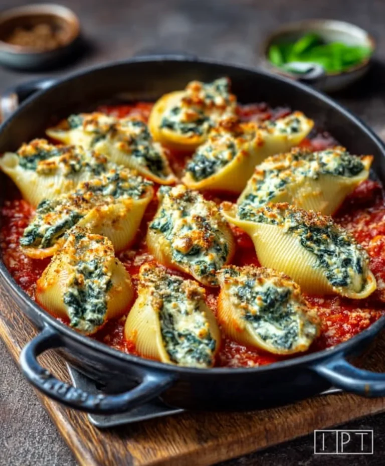 Easy Spinach Ricotta Stuffed Shells Recipe