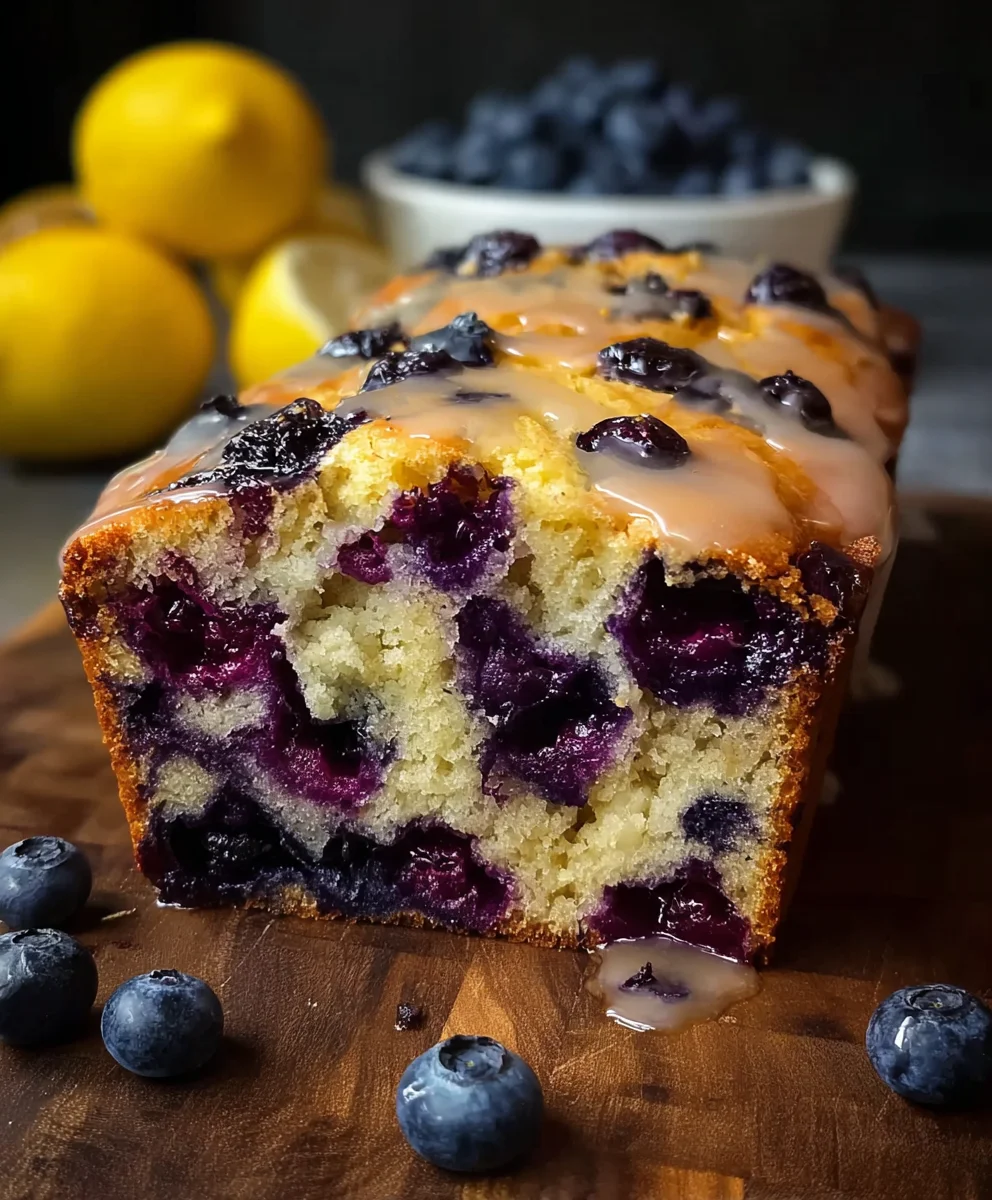 Moist Lemon Blueberry Loaf Cake-Easy Baking