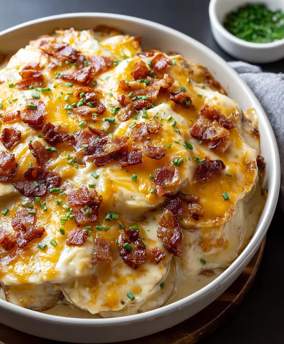 Best Loaded Scalloped Potatoes Recipe-Easy Comfort Food