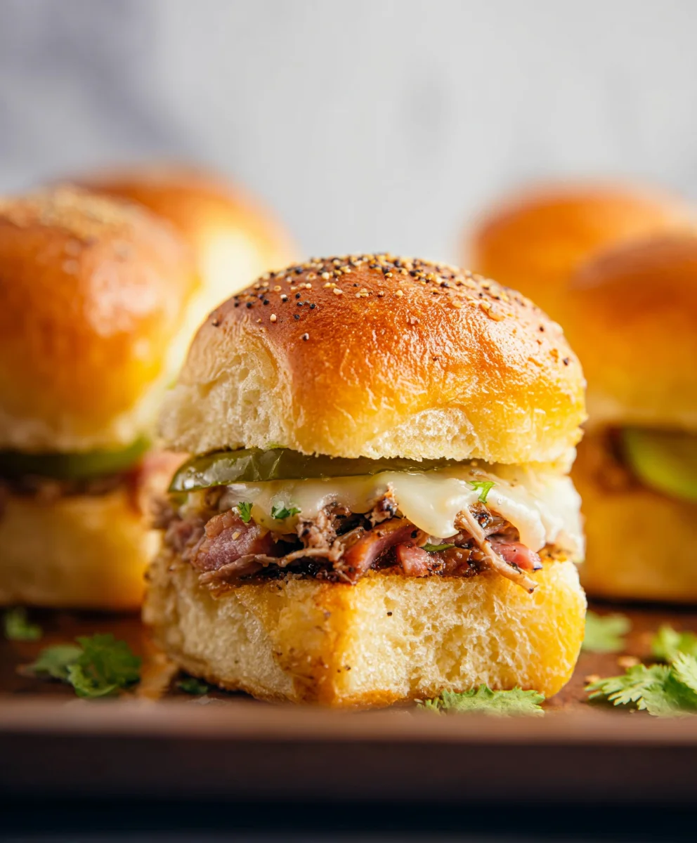 Savory Beef Cuban Sliders-Easy Party Appetizer