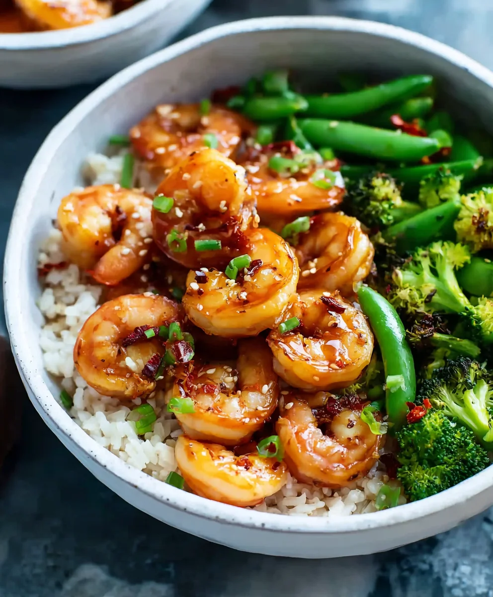 Easy Honey Garlic Shrimp Bowls Recipe