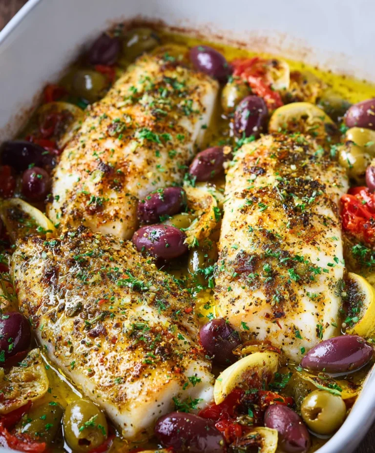 Easy Mediterranean Baked Fish – Quick Healthy Dinner