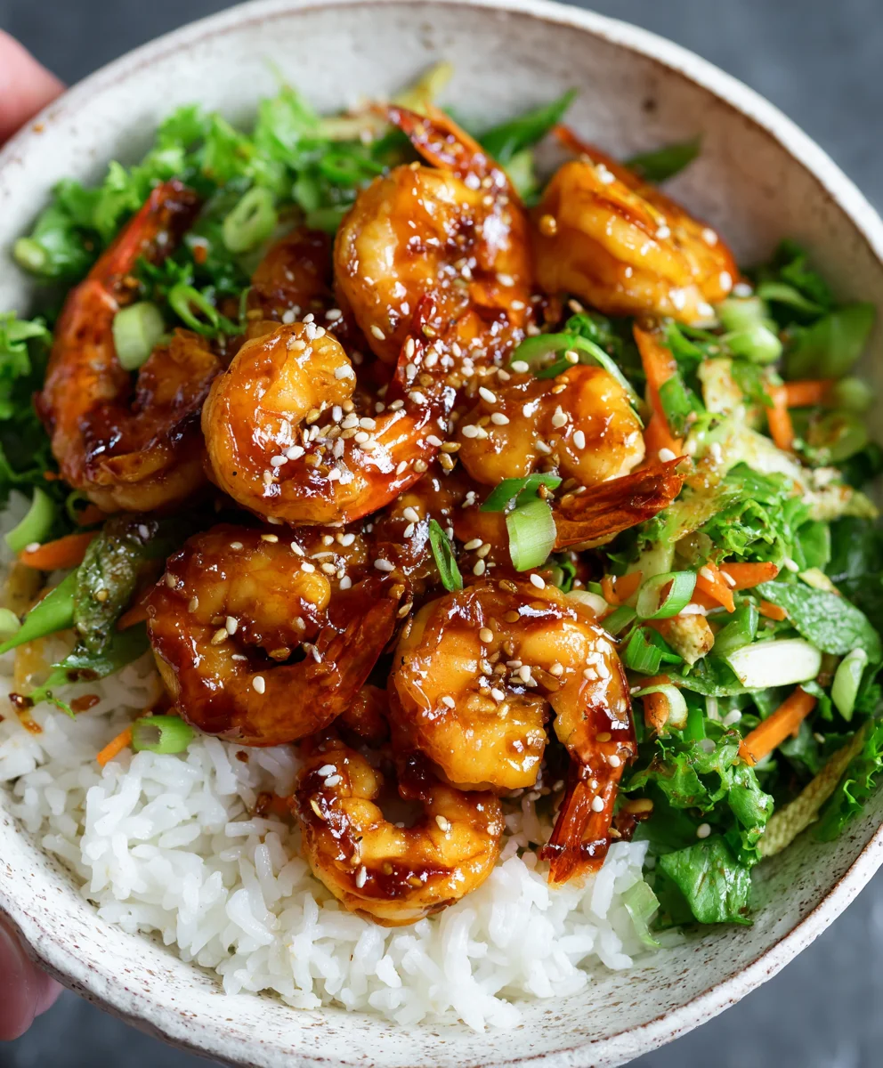 Easy Honey Garlic Shrimp Bowls Recipe
