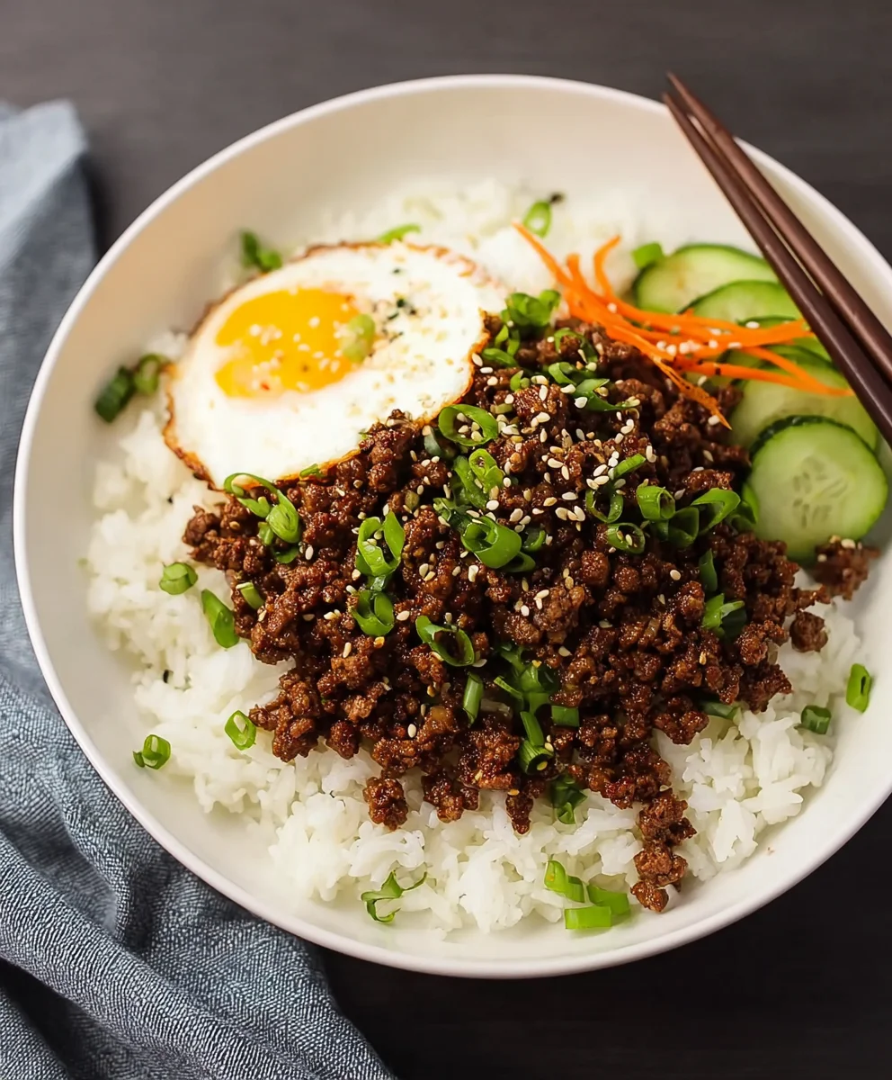 Easy Korean Ground Beef Bowl Quick Weeknight Meal