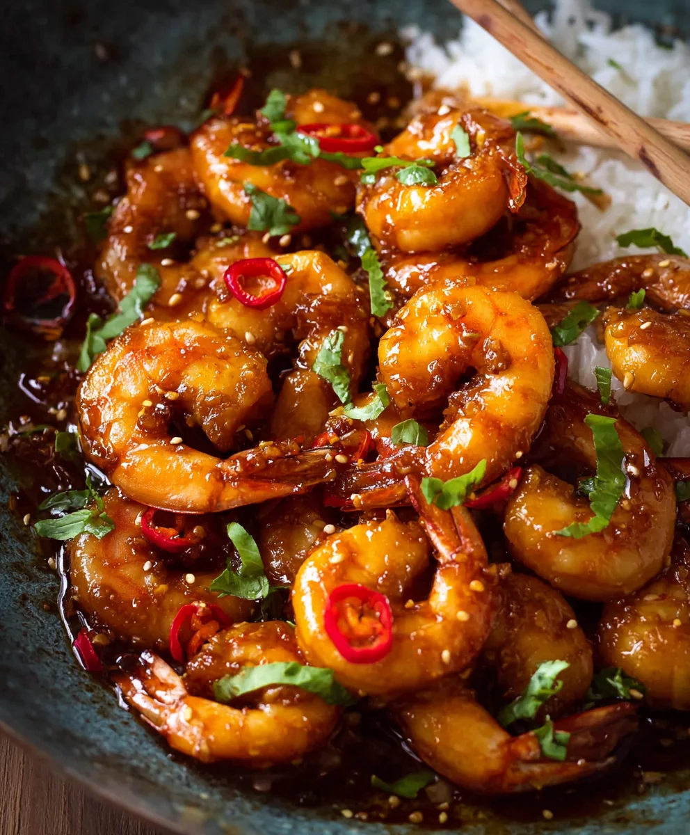 Spicy Chilli Garlic Prawns - Quick & Easy Recipe