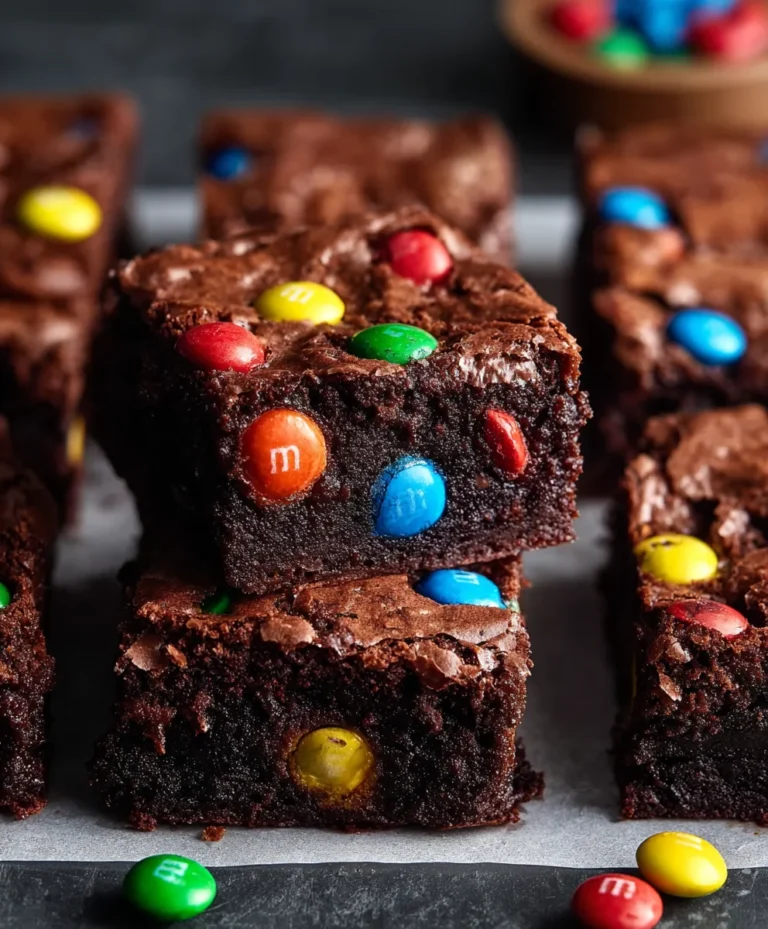 Easy Chocolate M&M Brownies-Quick & Delicious Treat