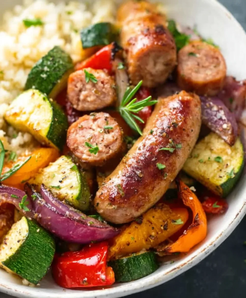 Quick Air Fryer Chicken Sausage Veggies Recipe