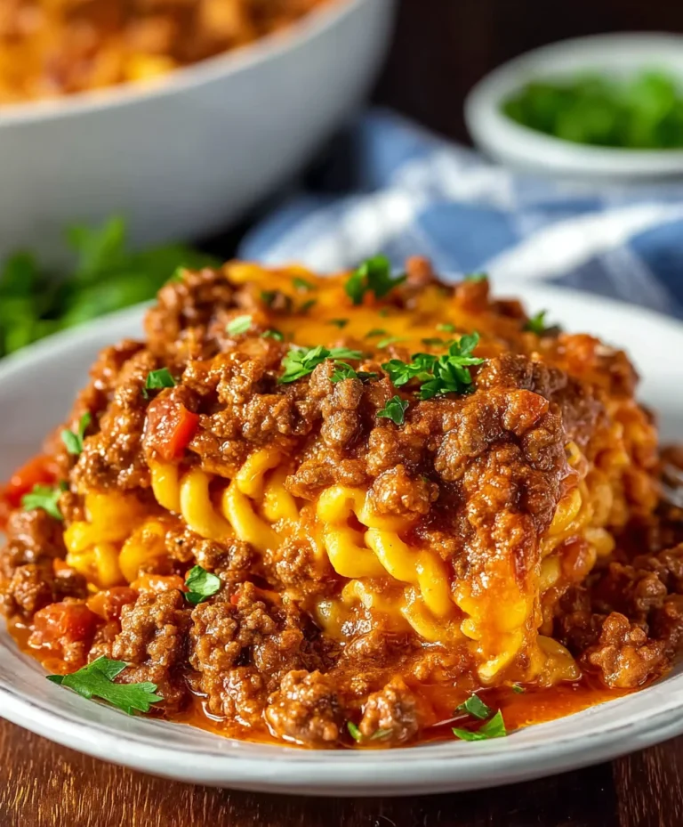 Easy Beef Sloppy Joe Casserole-Quick Weeknight Meal