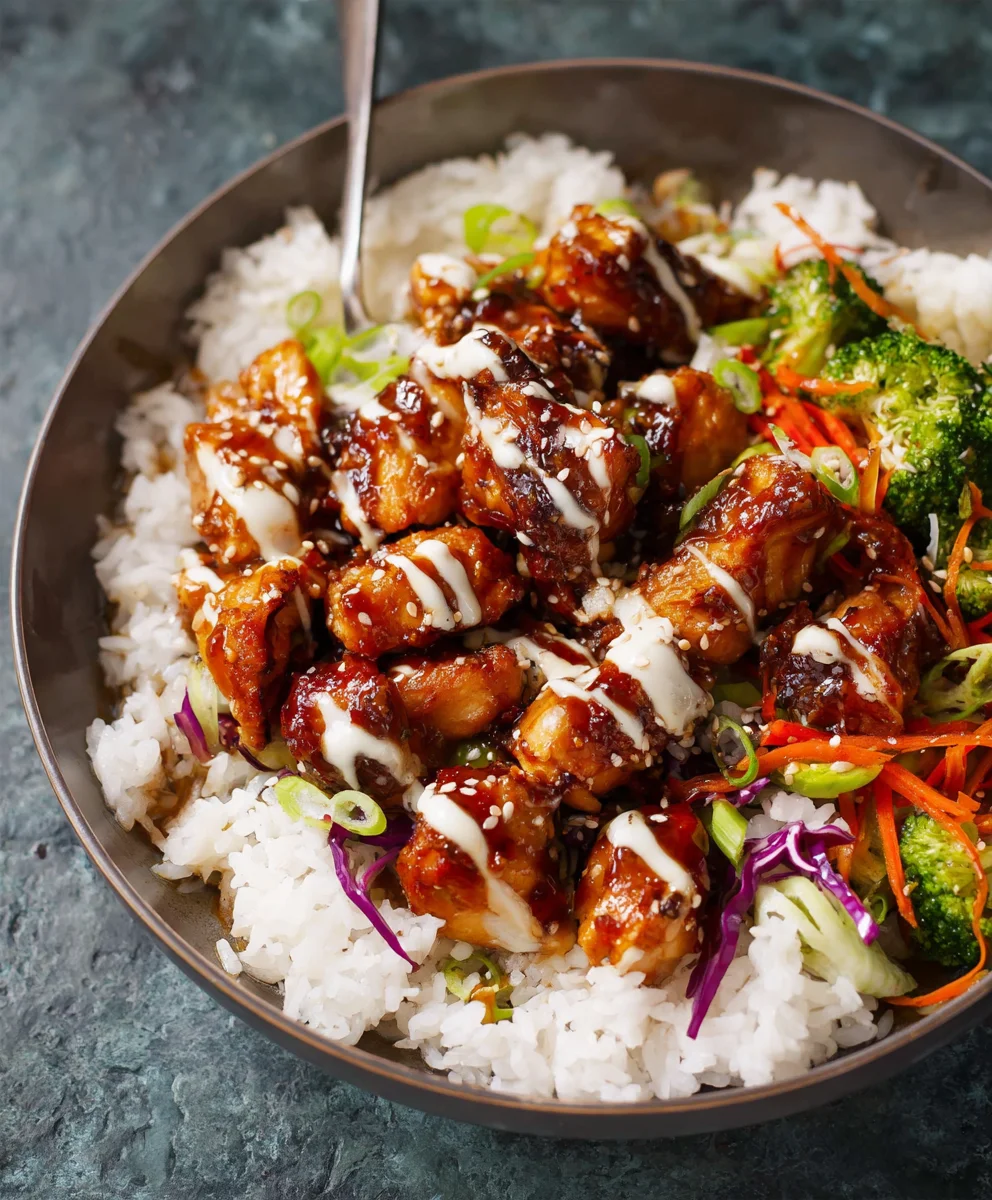 Easy Sticky Chicken Bowls- Quick & Delicious Dinner
