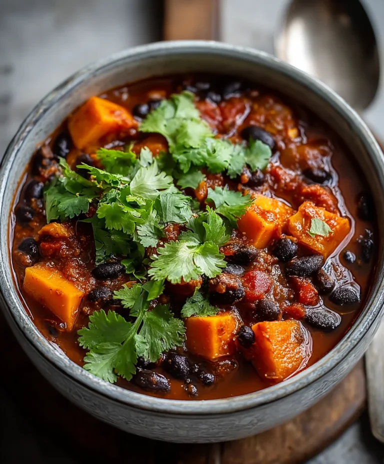 Hearty Sweet Potato Black Bean Chili – Easy & Delicious