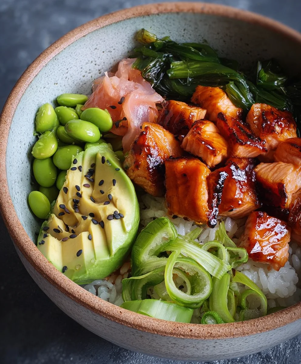 Easy Teriyaki Salmon Sushi Bowl Gluten-Free