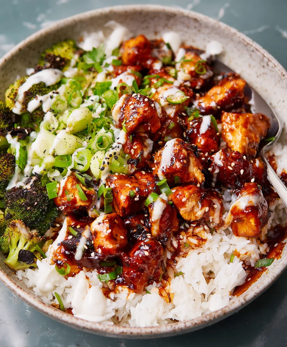 Easy Sticky Chicken Bowls- Quick & Delicious Dinner