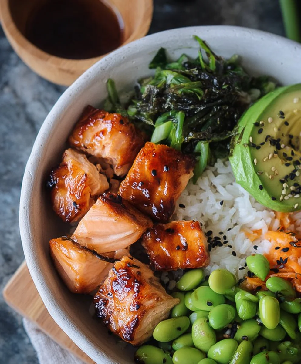Easy Teriyaki Salmon Sushi Bowl Gluten-Free