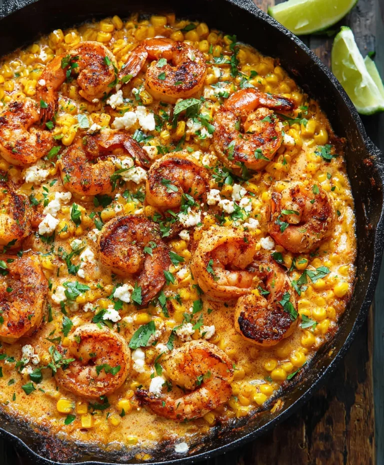 One-Pan Shrimp and Creamed Corn Recipe