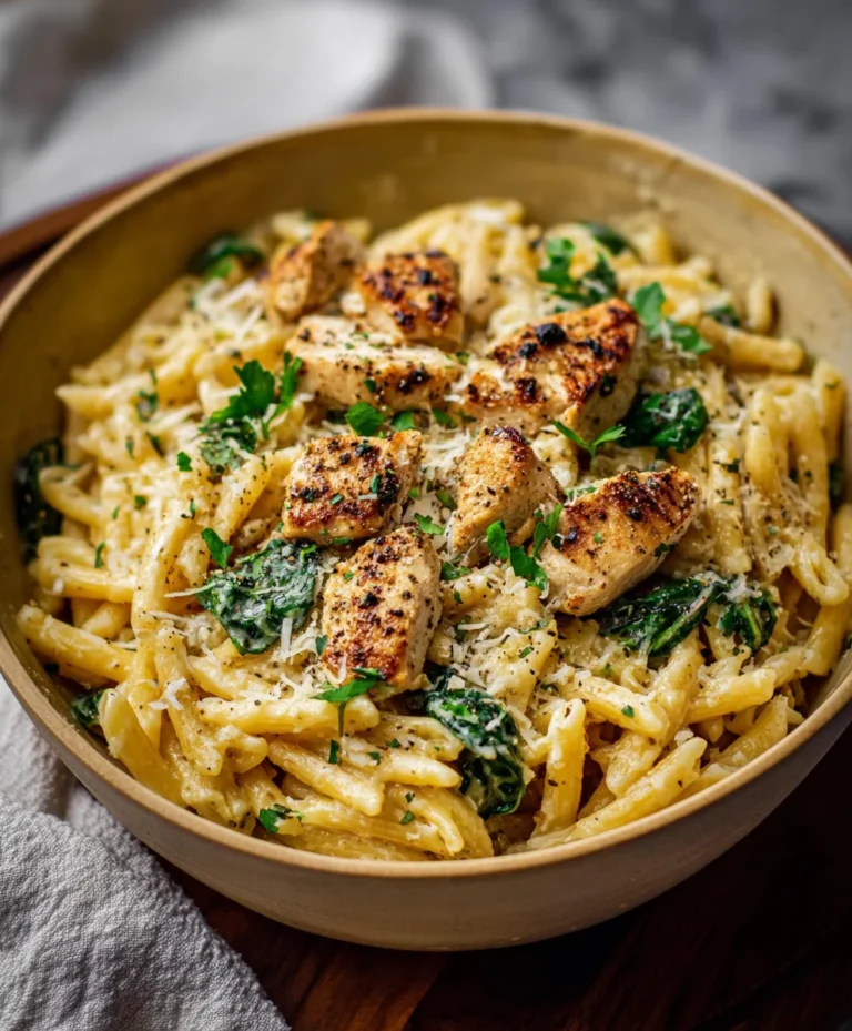Healthy Garlic Parmesan Chicken Pasta Dinner