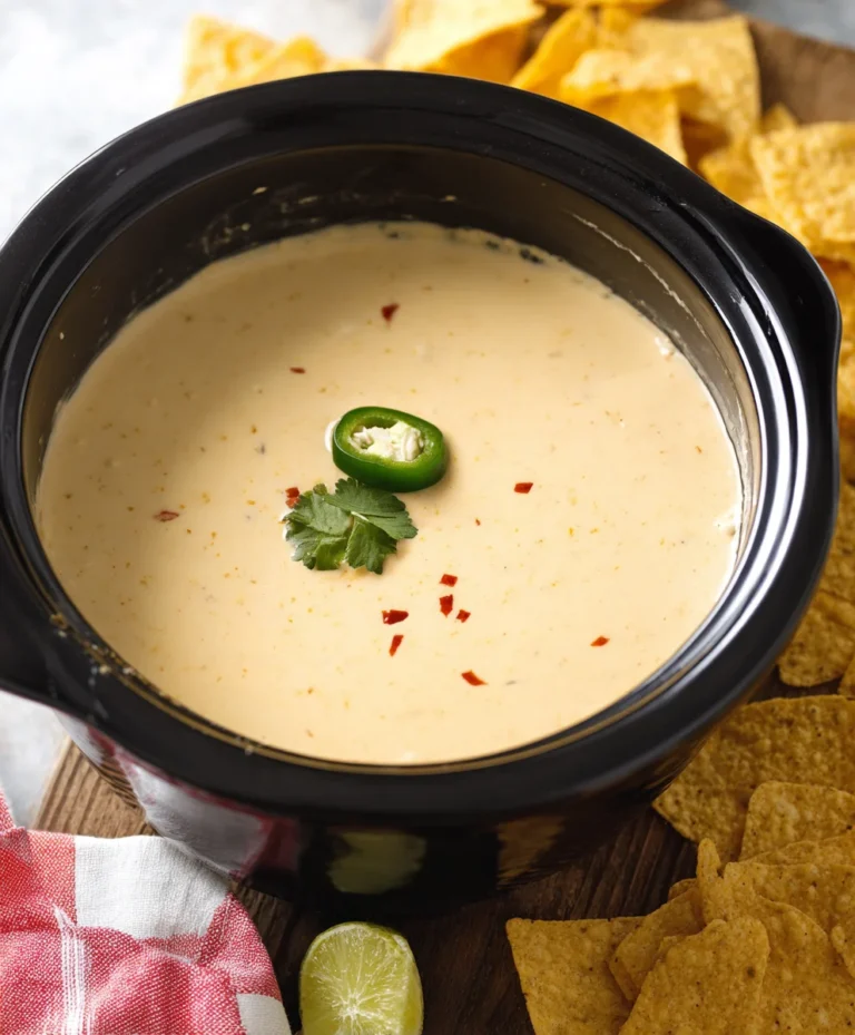 Easy Crockpot White Queso Dip Recipe-Gourmet Flavor