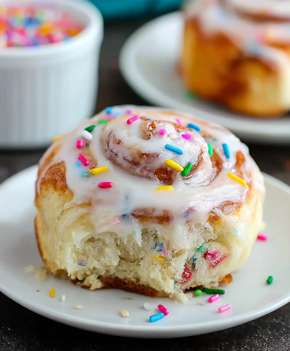 Funfetti Cinnamon Rolls-Sweet Sprinkle Treat