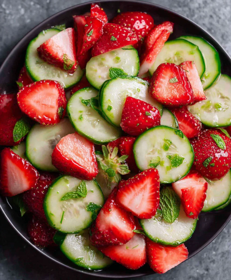 Refreshing Cucumber Strawberry Salad – Easy Summer Recipe