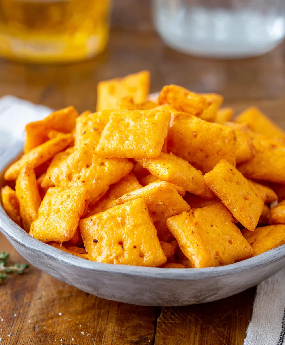 Homemade Cheez Its- Easy Cheddar Cheese Crackers Recipe