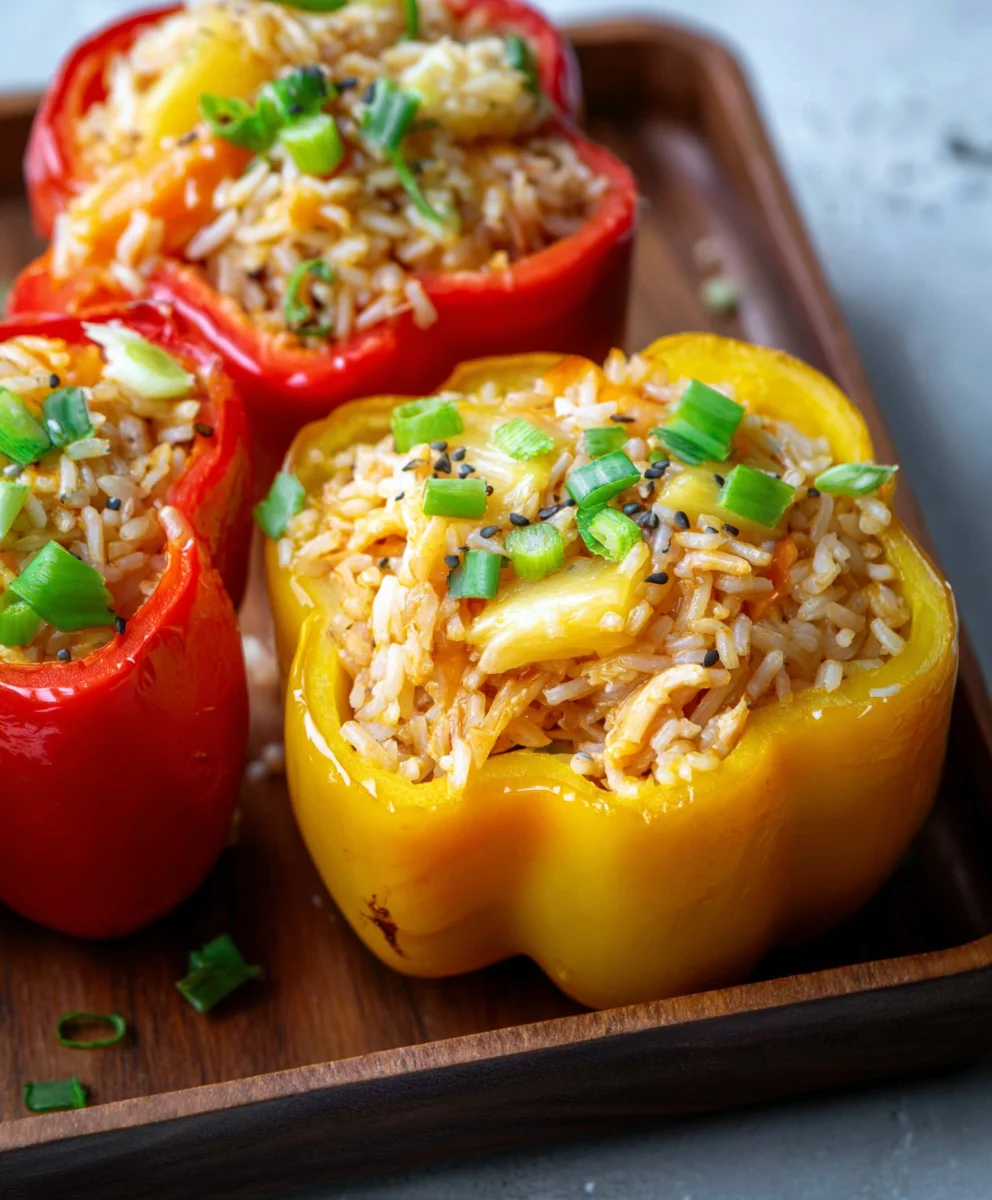 Teriyaki Pineapple Chicken Stuffed Peppers Recipe