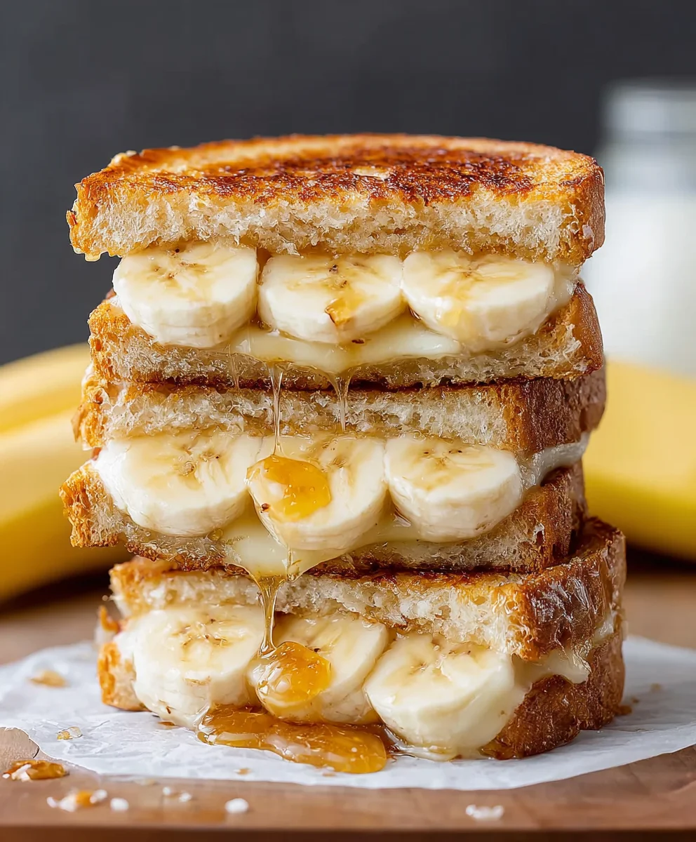 Honey Banana Grilled Cheese - Sweet & Savory Treat