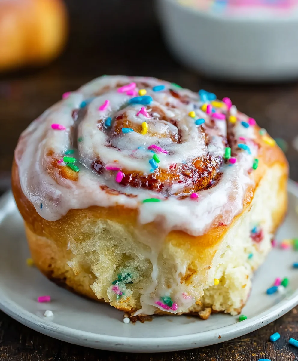 Funfetti Cinnamon Rolls-Sweet Sprinkle Treat