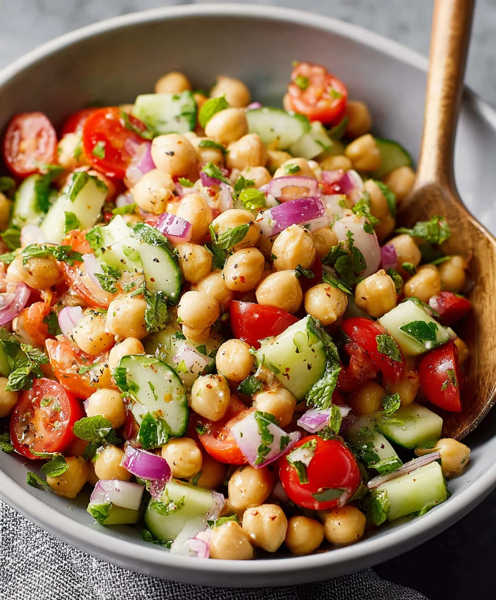 Easy Chickpea Salad Recipe - Quick & Delicious Lunch
