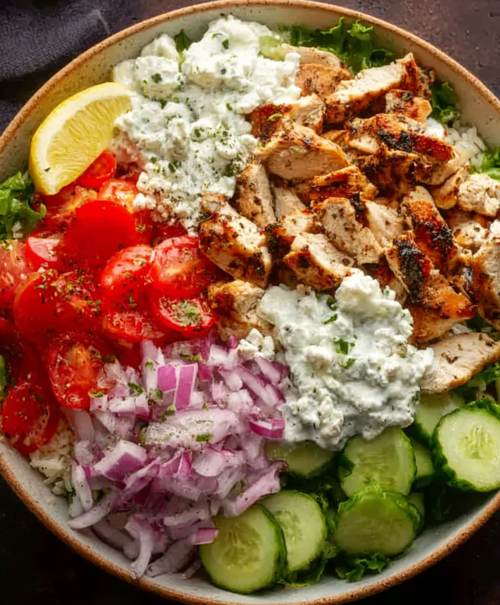 Easy Greek Chicken Bowls- Fresh & Flavorful Meal
