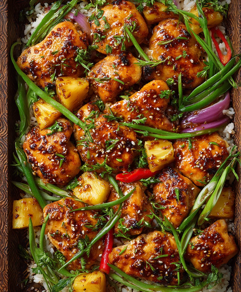 Easy Hawaiian Chicken Sheet Pan Dinner - Quick & Delicious