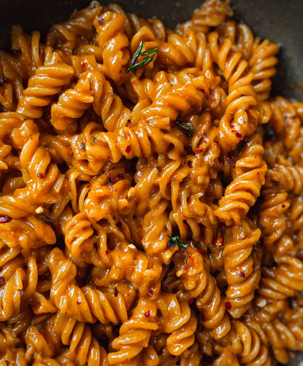 Creamy Vegan Spicy Fusilli-Quick & Easy Recipe