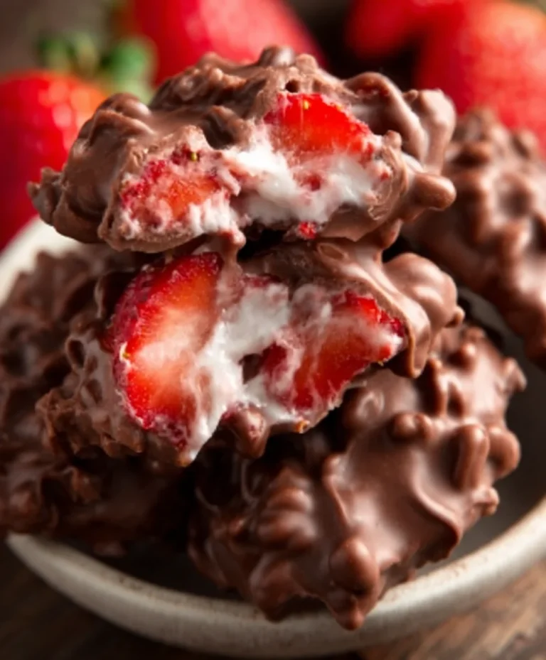 Viral Chocolate Strawberry Yogurt Clusters-Easy Recipe