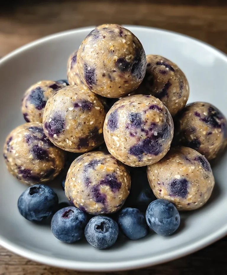 No-Bake Lemon Blueberry Protein Bites Recipe