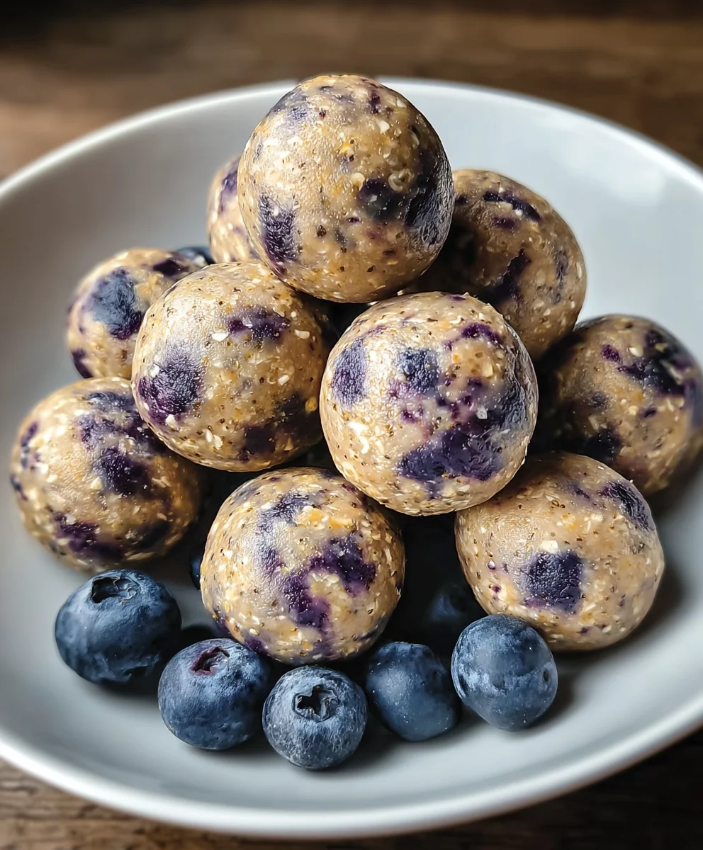 No-Bake Lemon Blueberry Protein Bites Recipe