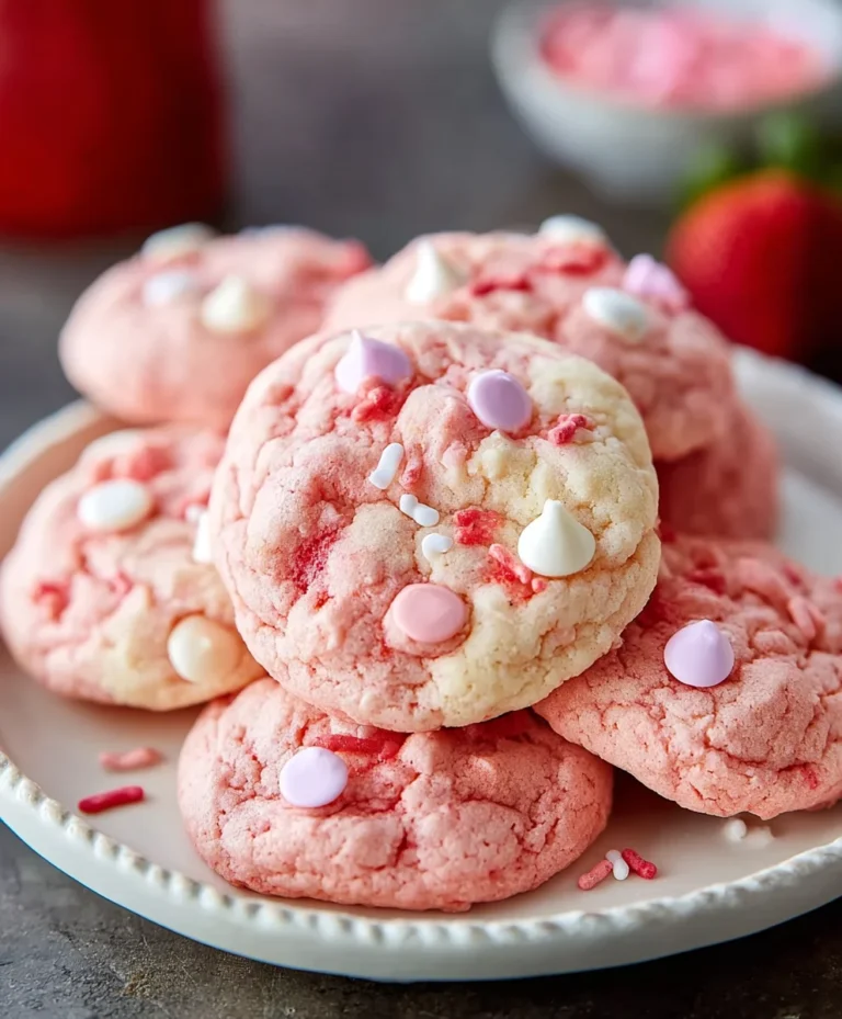 Easy Strawberry Cake Mix Cookies – Quick & Delicious