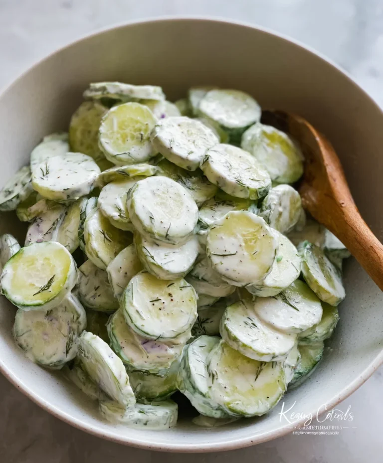 Creamy Cucumber Salad- Easy Refreshing Recipe