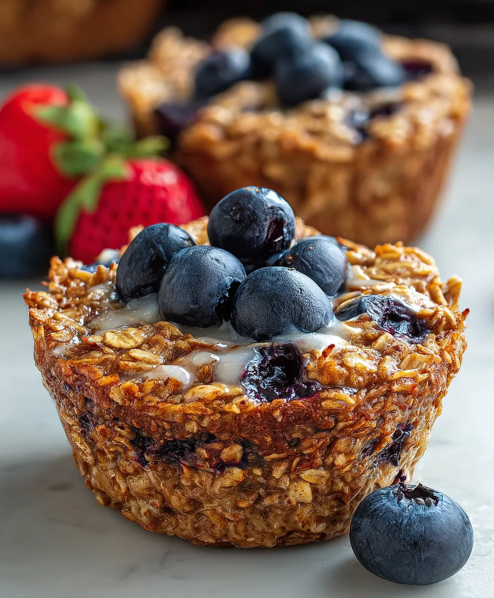 Easy Baked Oatmeal Breakfast Cups - Healthy Make-Ahead Treat