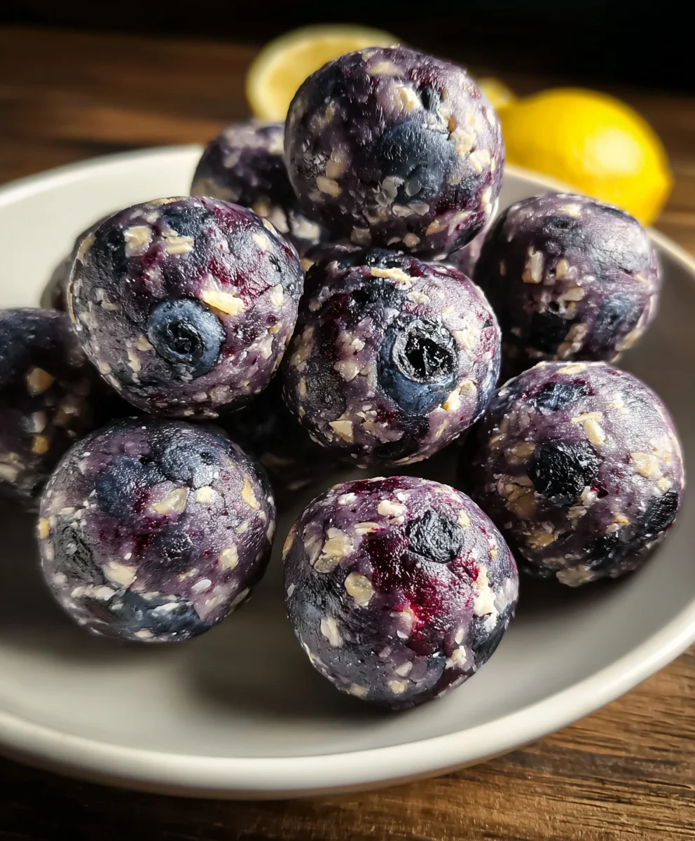 No-Bake Lemon Blueberry Protein Bites Recipe
