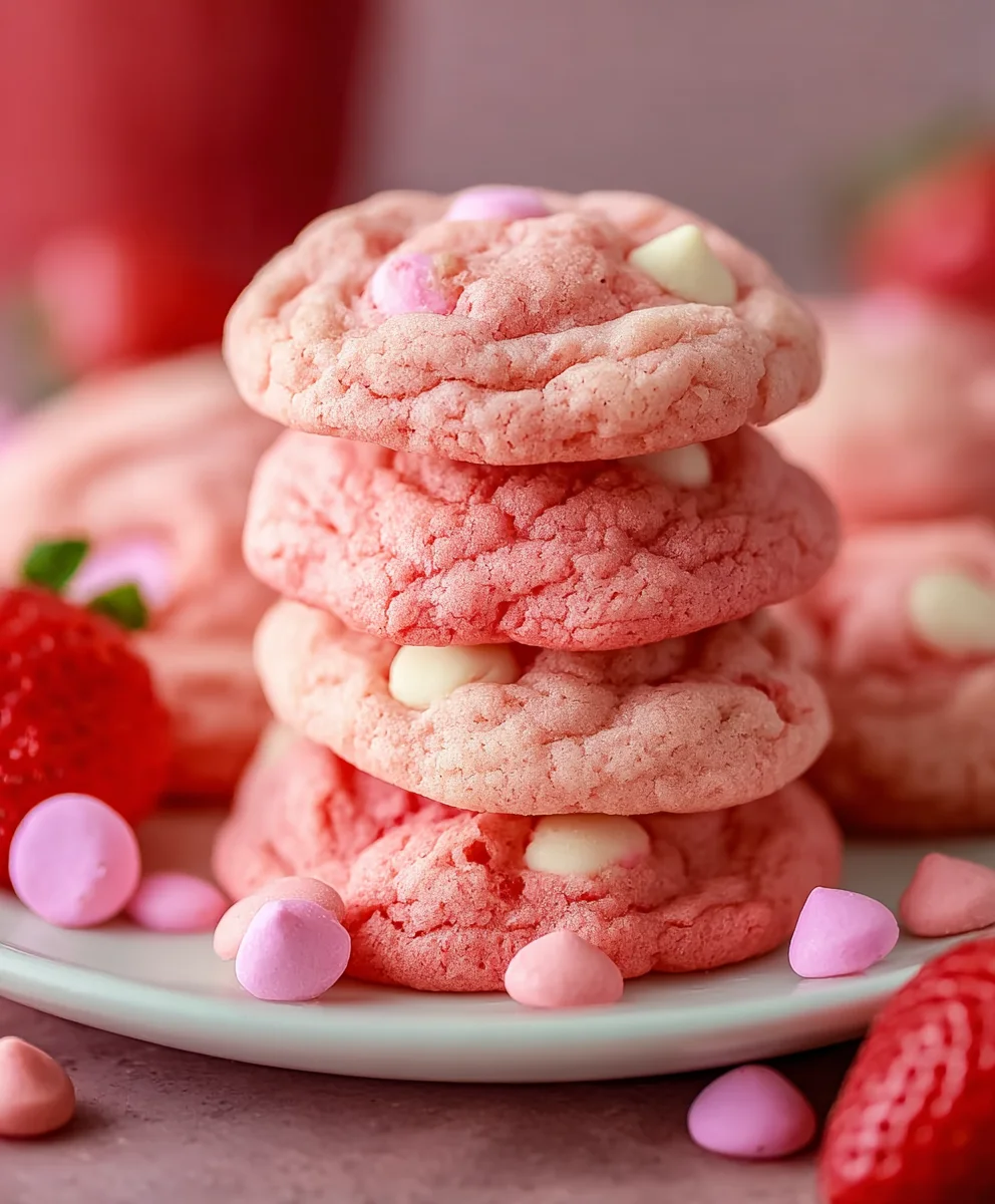 Easy Strawberry Cake Mix Cookies - Quick & Delicious