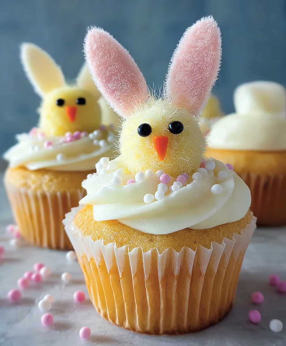 Easter Bunny Chick Cupcakes-Easy Festive Treats