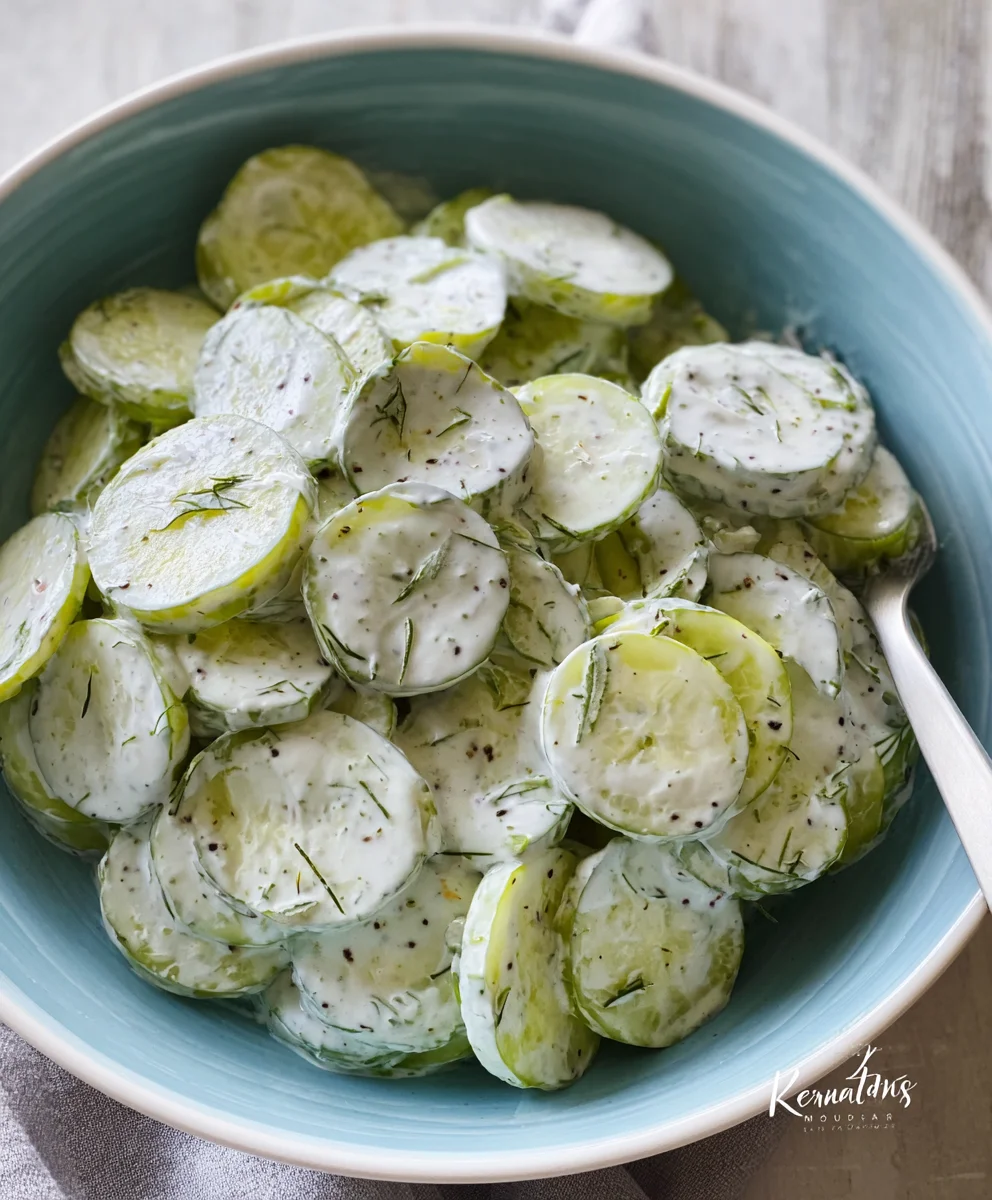 Creamy Cucumber Salad- Easy Refreshing Recipe