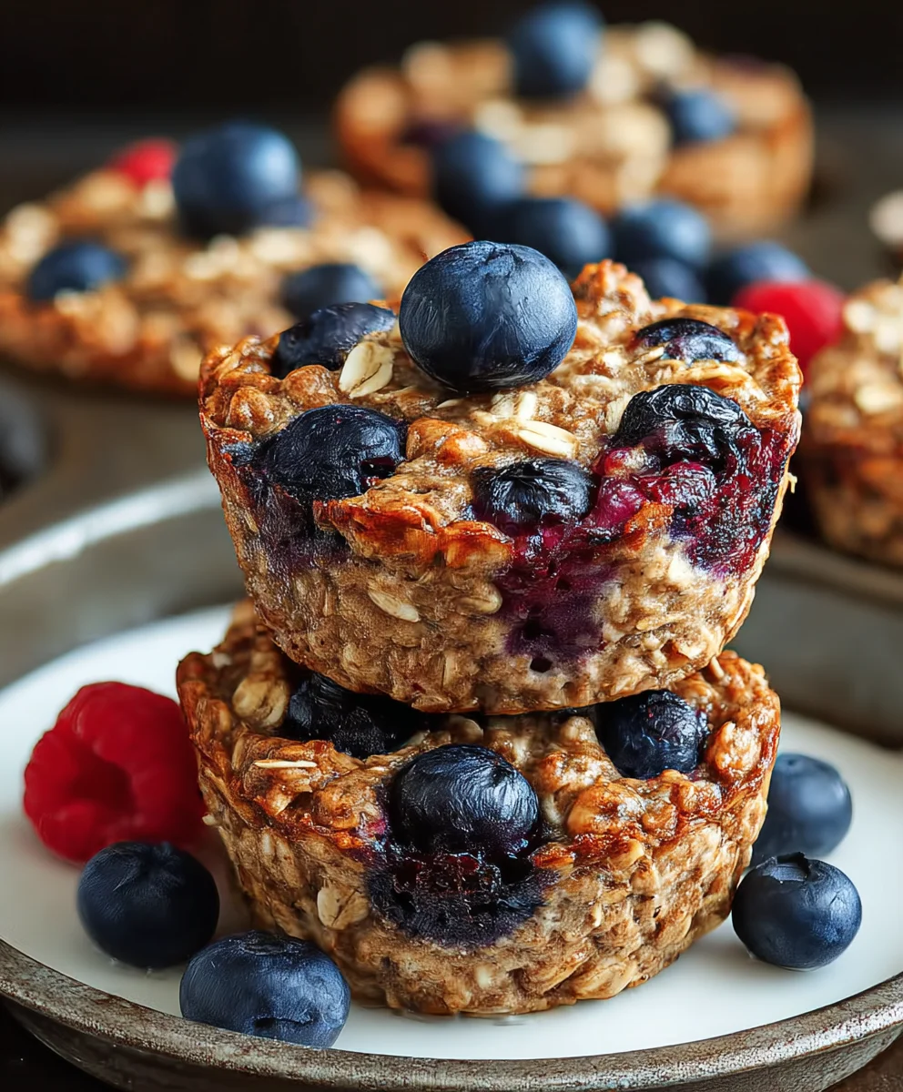Easy Baked Oatmeal Breakfast Cups - Healthy Make-Ahead Treat