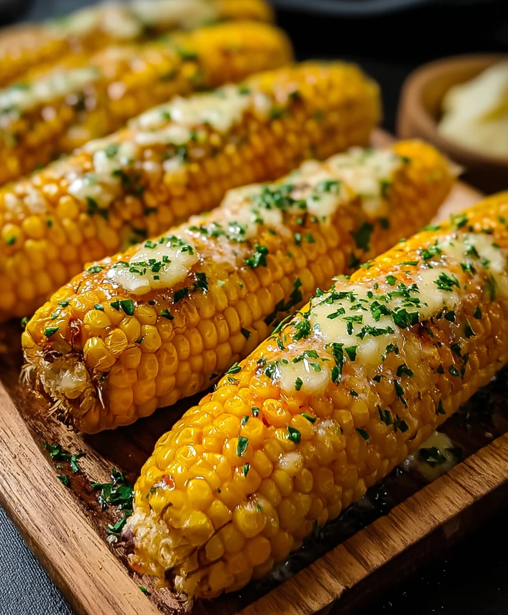 Cheesy Garlic Butter Corn on the Cob Recipe