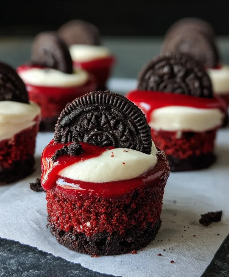 Mini Red Velvet Oreo Cheesecakes-Decadent Bites