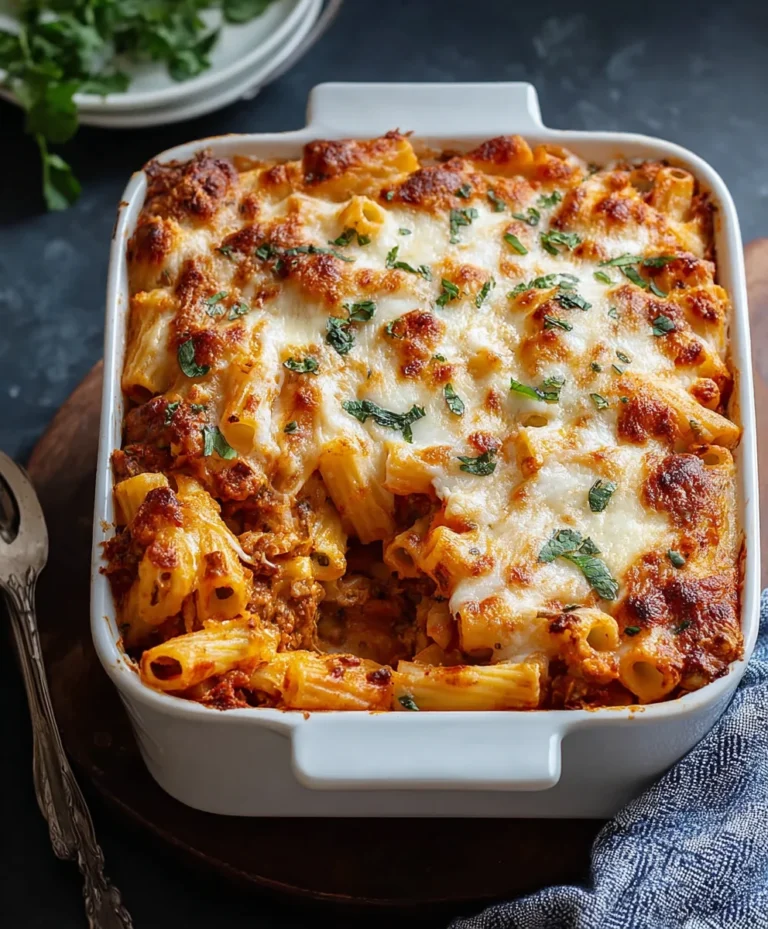 Three Cheese Baked Ziti – Classic Italian Comfort Food
