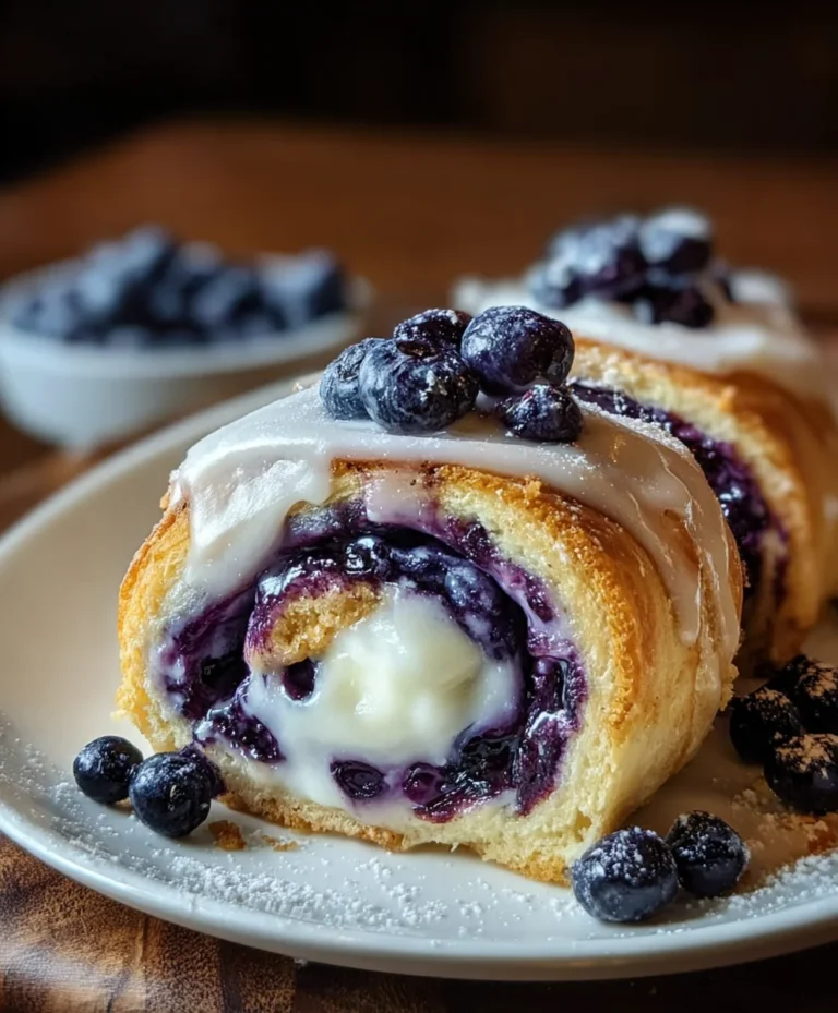 Blueberry Cheesecake Rolls-Easy Dessert Recipe