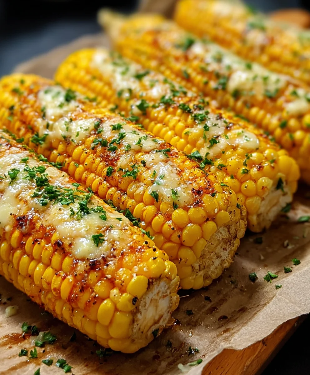Cheesy Garlic Butter Corn on the Cob Recipe