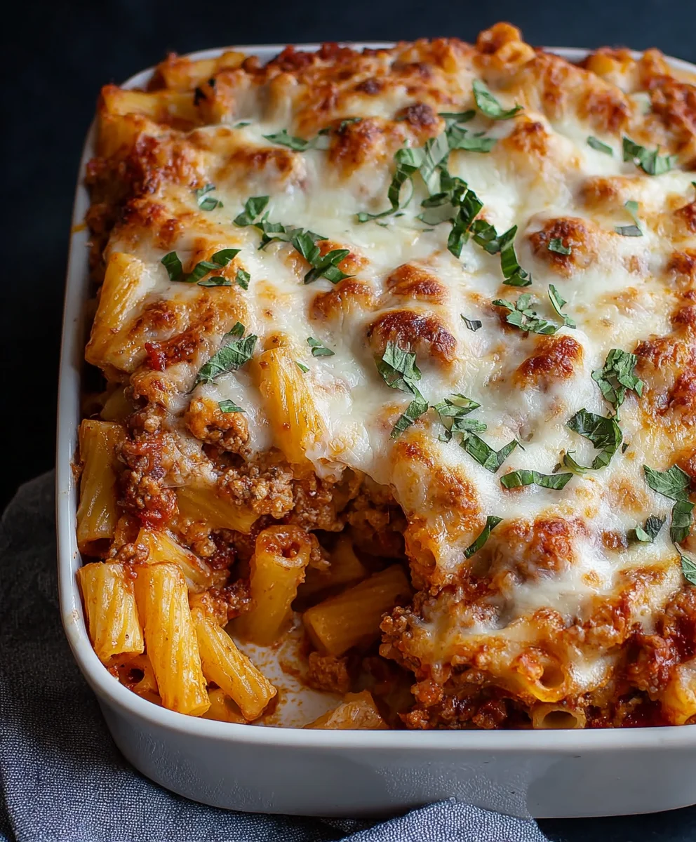 Three Cheese Baked Ziti - Classic Italian Comfort Food
