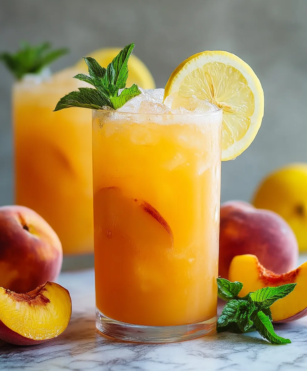 Refreshing Peach Lemonade - Easy Summer Drink